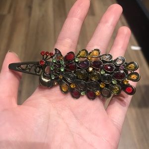 vintage hair clip （peacock pattern）